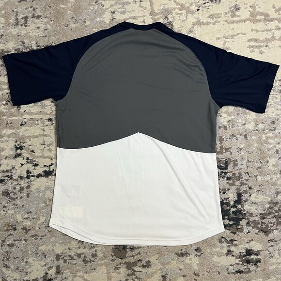 Nike Training Shirt Mens L Navy White NikeFIT Raglan Baseball Jersey Style Top - Picture 7 of 9